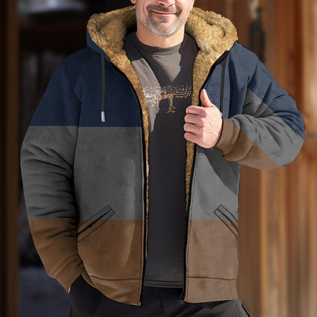 Мужская куртка с цветными блоками, мужская весенне-осенняя повседневная трендовая куртка на молнии с капюшоном