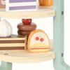 Wooden Cake Pop Shop Playset ,8 Piece Pretend Play Food Toy with Multi-Tiered Dessert Tower Educational Kitchen Roleplay Set for Kids 3+