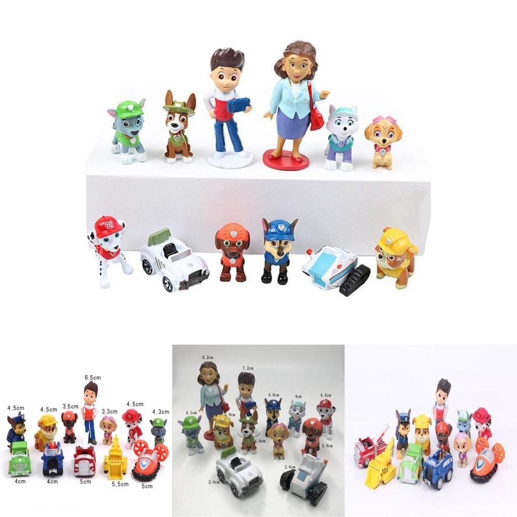 Cute And Cool Paw Patrol Figures Ideal Desktop Ornaments 12pcs Collection