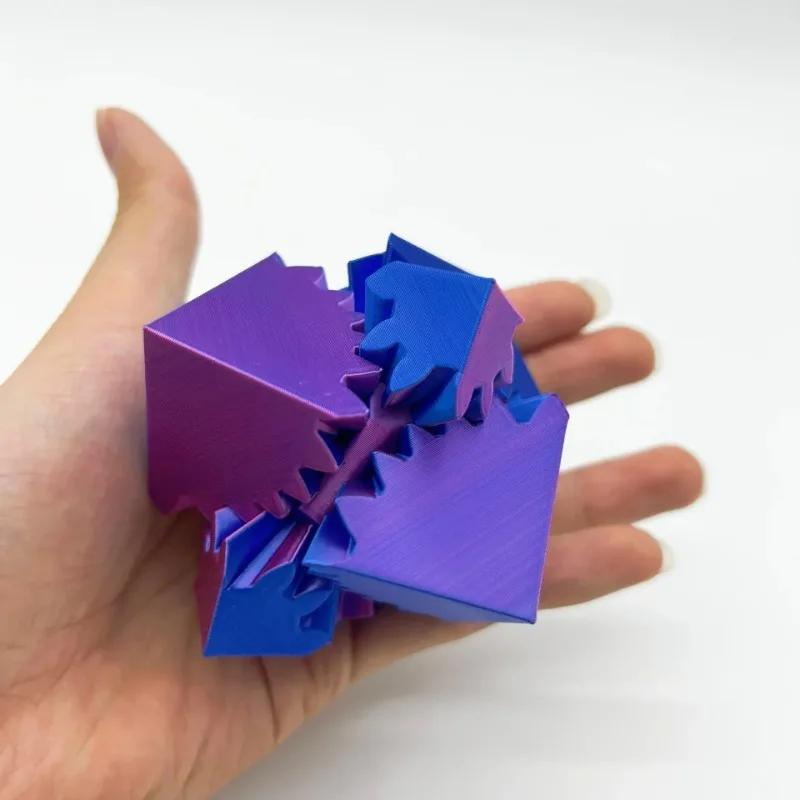 Настольное украшение 3D-печатные кубики Игрушки Шестеренчатый шар Кубик для снятия стресса Вращающиеся игрушки для снятия стресса
