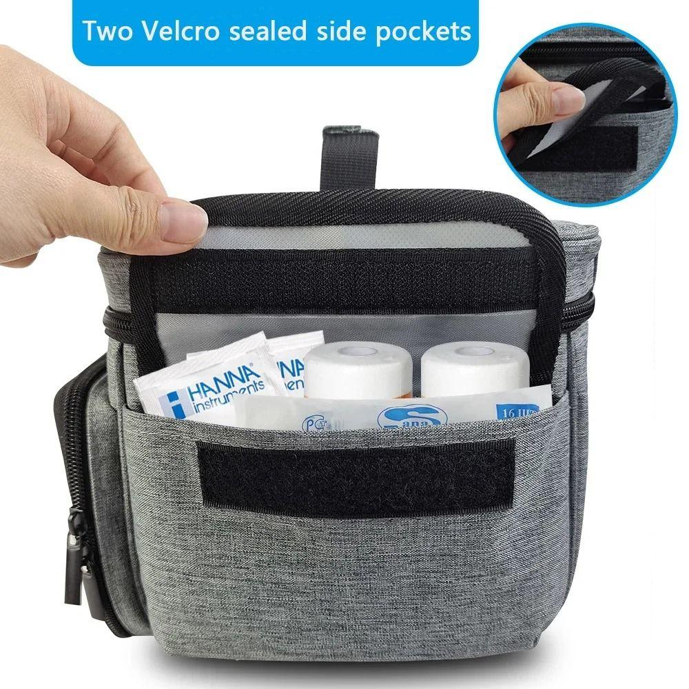 Large Capacity Medicine Kit Bag Sorted Storage Handle Medicine Carry Bag Portable Zippered Layered Medicine Boxes Camping