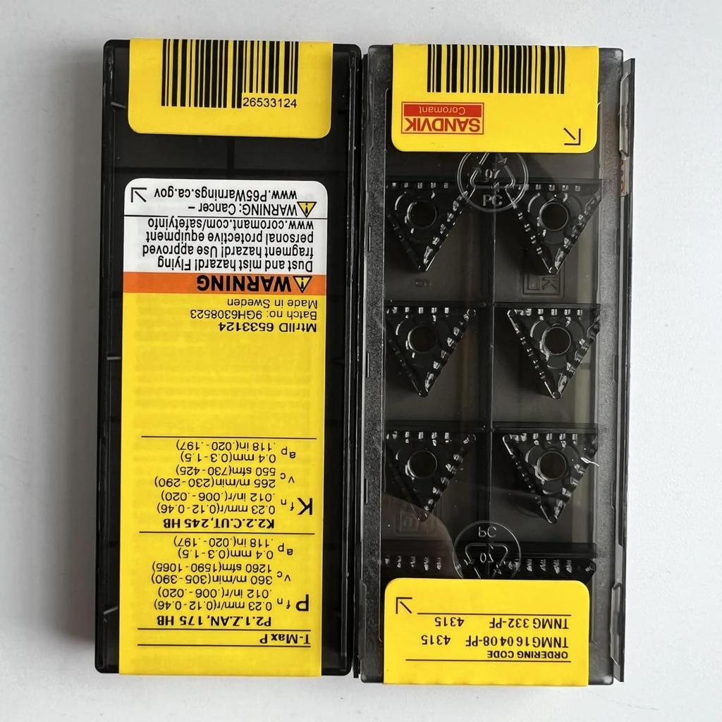 Original Sandvik / TNMG160408-PF 4315 /Carbide CNC Blade 10 PCS