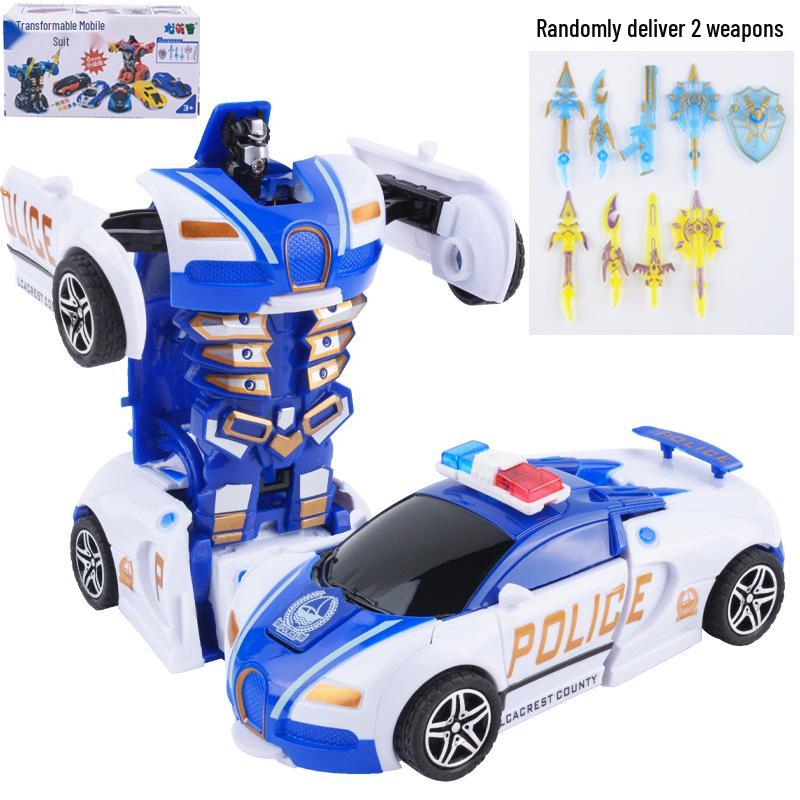 Детская деформирующаяся игрушечная машинка - Инерционная ударопрочная машина-пазл с одной кнопкой