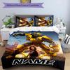 3pcs Bumblebee4 Cover Set - Personalized Name, HD Printed Bedding with 1 Cover and 2 Pillowcases - Perfect for Home Decor, Easy Care