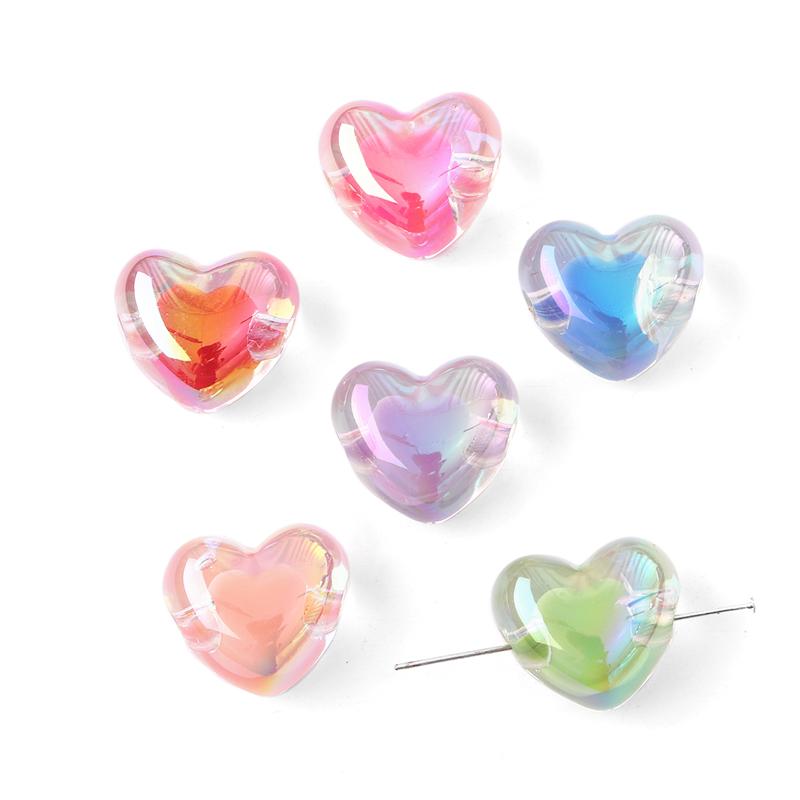 4 шт. случайные смешанные яркие цвета, эмаль, квадратная звезда, сердце, милые бусины для DIY, очаровательное ожерелье, браслет, ювелирное изделие, ремесленное изготовление