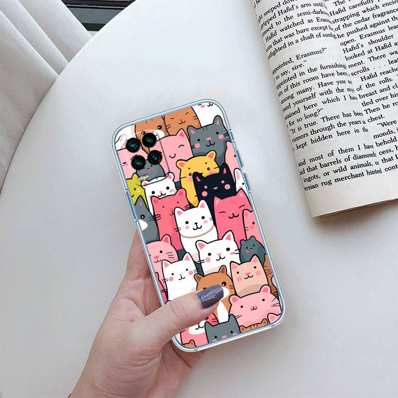 JO9 Cat Kitten Meow Phone Case for Motorola G34 G32 G31 G14 G84 G62 E32 G24 G72 G71 G73 G85 G200 G60S G60 G52 G51 G50 G42 G41 G32 G30