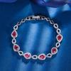 Water Drop-shaped Red Corundum Blue Spinel Temperament Light Luxury Exquisite Bracelet Girlfriend Birthday Gift Personalized Fashion Jewelry