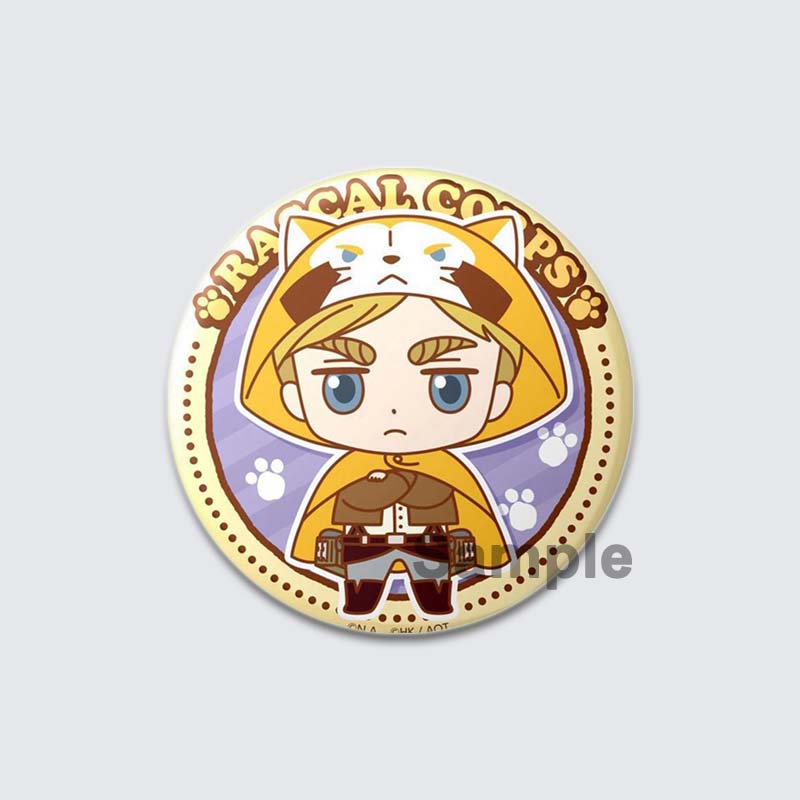 32/44/58 мм аниме-броши Атака титанов Мультфильм Армин Арлерт/Эрен Йегер Значки на лацкан Значок на рюкзак Ювелирные изделия Коллекции фанатов Подарки