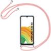 Protective Case - PROSHOP - for Samsung Galaxy A33 5G - Shockproof TPU - Universal Pink Lanyard - Flexible