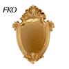 Decorative Tray for Bedroom European Vintage Jewelry Tray, Ornate Carved Ring Dish with Gold or White Finish, Elegant Vanity Earrings Organizer