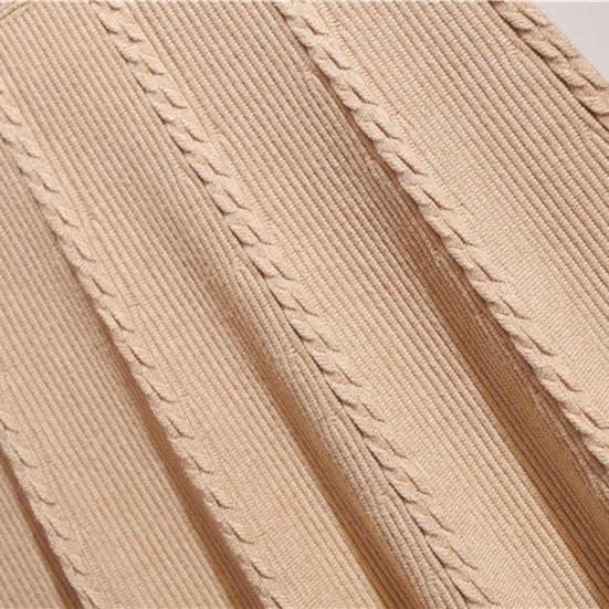 Женская осенне-зимняя юбка с высокой талией и эластичной резинкой на талии, однотонная трикотажная трапециевидная юбка, большие качели, теплая