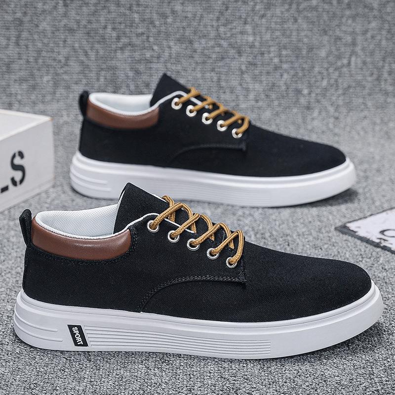 Summer New Breathable Men's Canvas Shoes Casual Men's Shoes Student Shoes Youth Tide Board Shoes Hong Kong Style Cloth Shoes