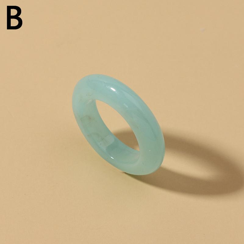 18 мм винтажные красочные прозрачные акриловые круглые кольца из смолы для темпераментных женщин и девочек, простые геометрические украшения, модные подарки