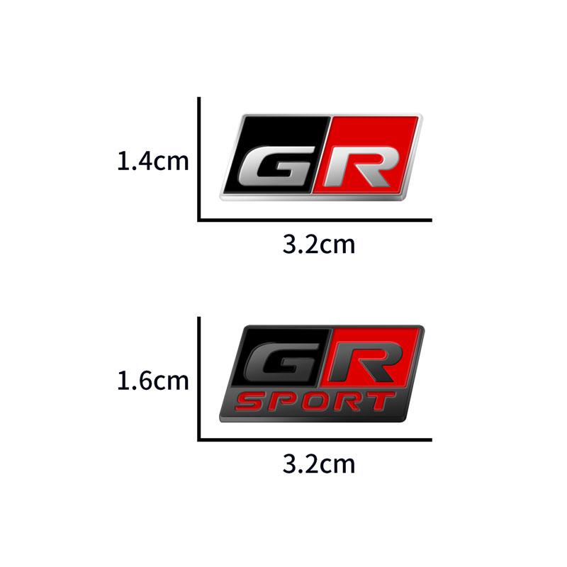 Metal Alloy GR Sport Logo Car Steering Wheel Badge Interior Sticker Decoration Emblem For RAV4 Yaris Camry Corolla Vios