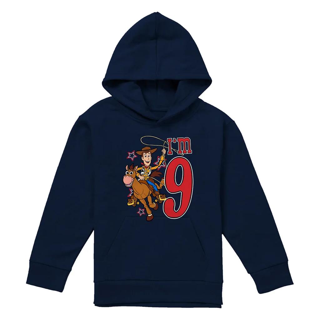 Toy Story Childrens/Kids I'm 9 Woody Birthday Pullover Hoodie