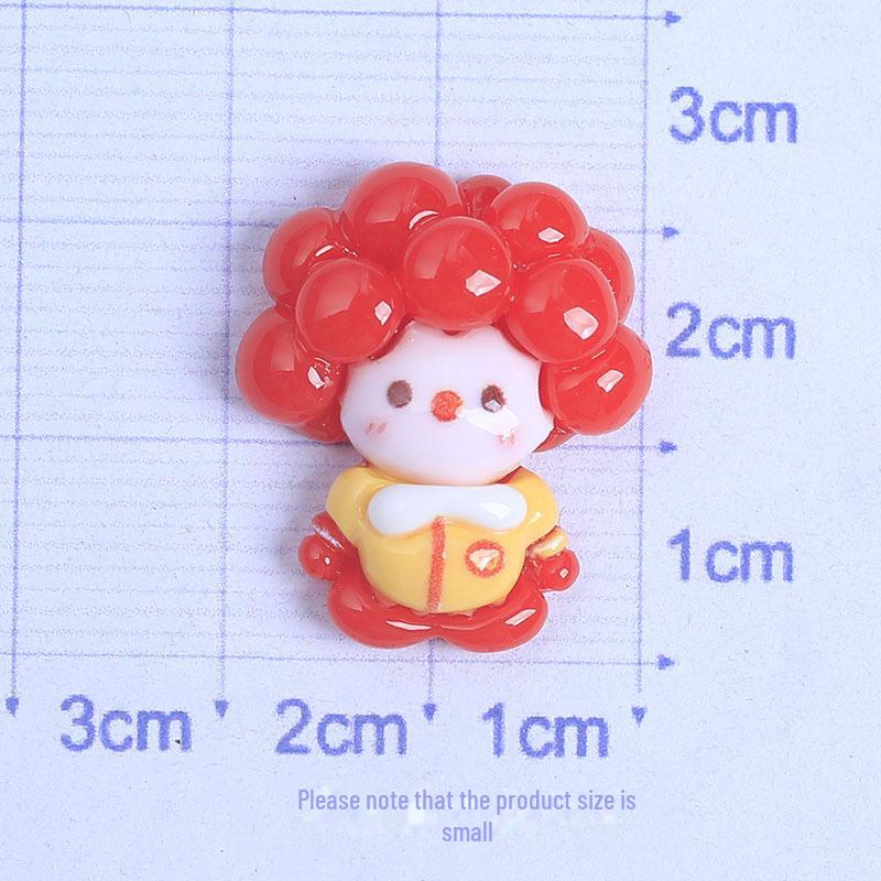 Глянцевые мультяшные аксессуары из смолы: Заколка для волос, повязка на голову, чехол для телефона, подвески для обуви, магниты на холодильник