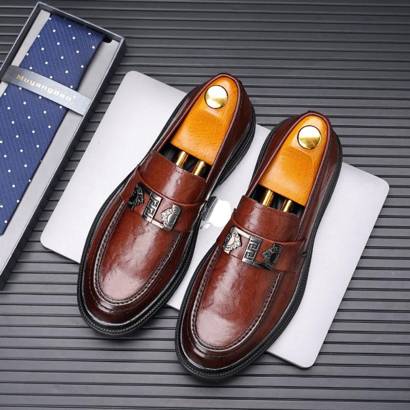Мужская кожаная обувь Мужские мокасины Официальная обувь Дышащая Нескользящая Легкая Удобная Прочный Мужская повседневная обувь Мокасины