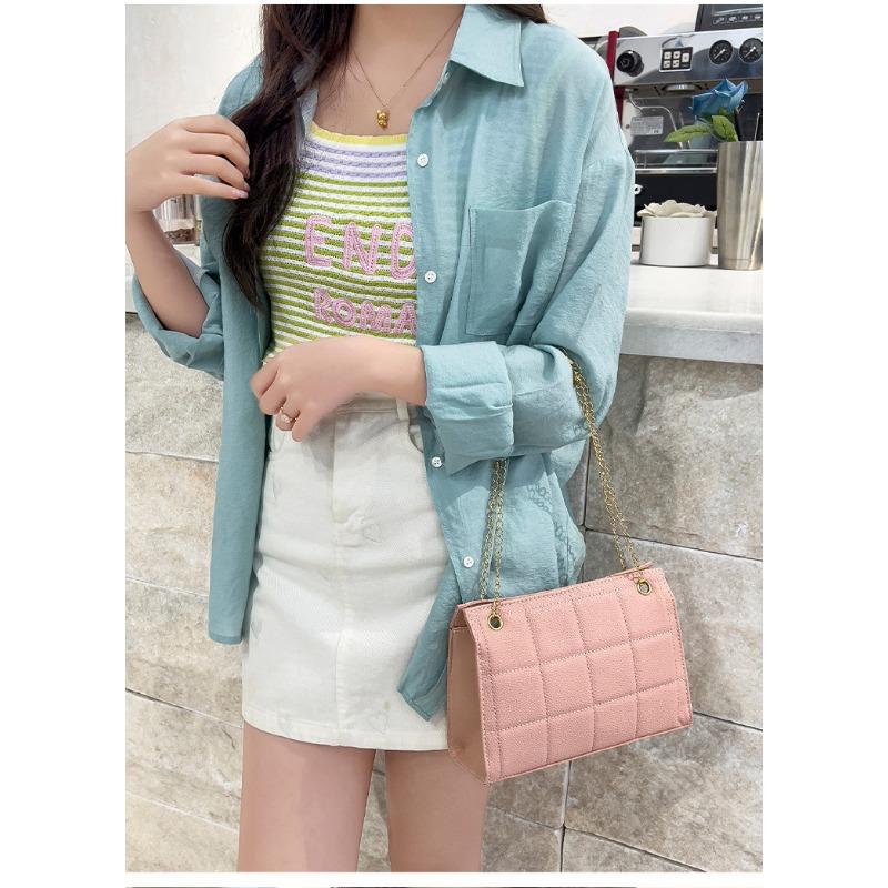 Lychee Plaid Pillow Bag Shoulder Bag for Women