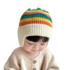 Детские шапки для мальчиков и девочек, зимние теплые вязаные шапки-бини для детей 1, 2, 3, 4 лет с ушами, детские шапки для активного отдыха