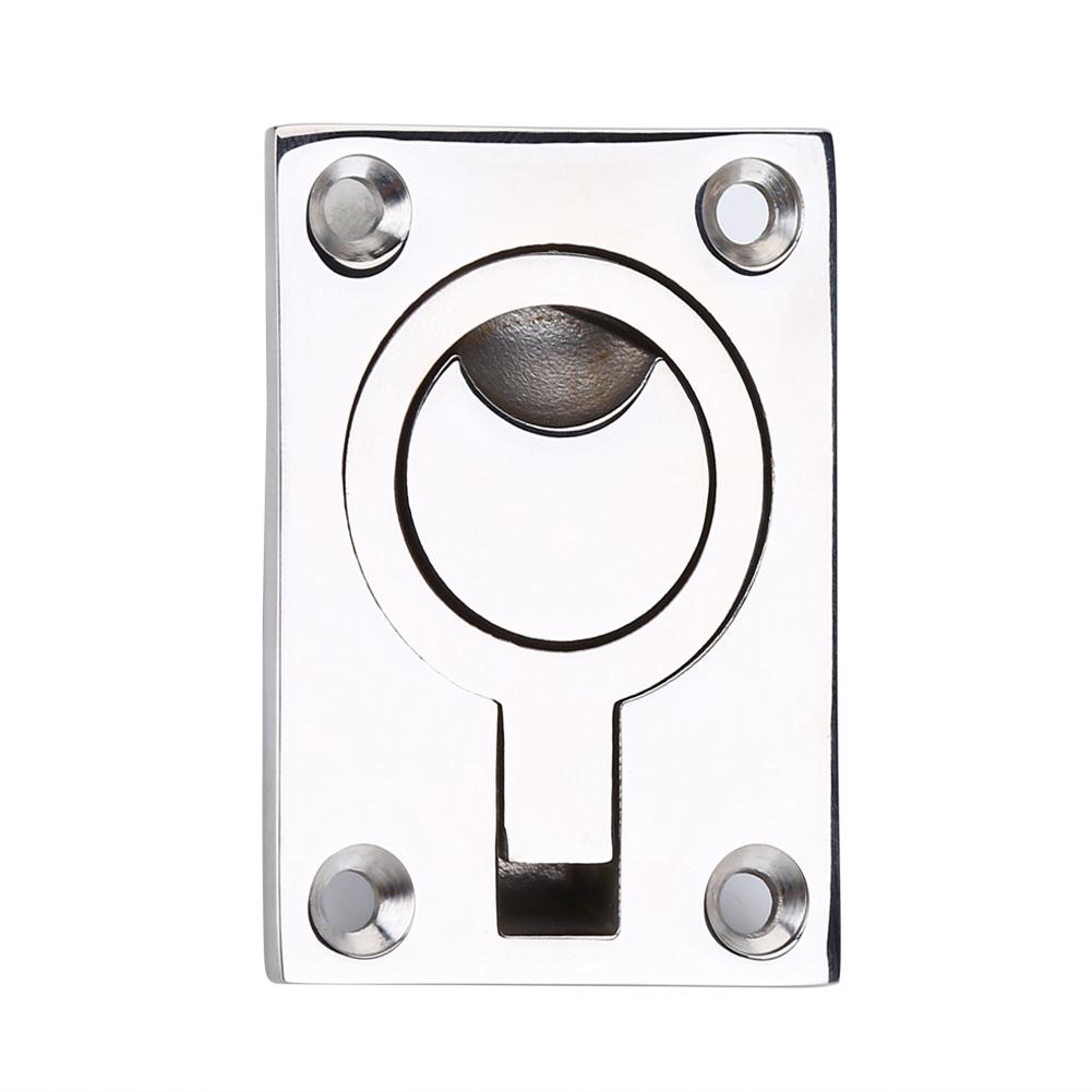 Stainless Steel Ring Handle Flush Hatch Locker Cabinet Pull Lift Boat Marine Yacht Hardware