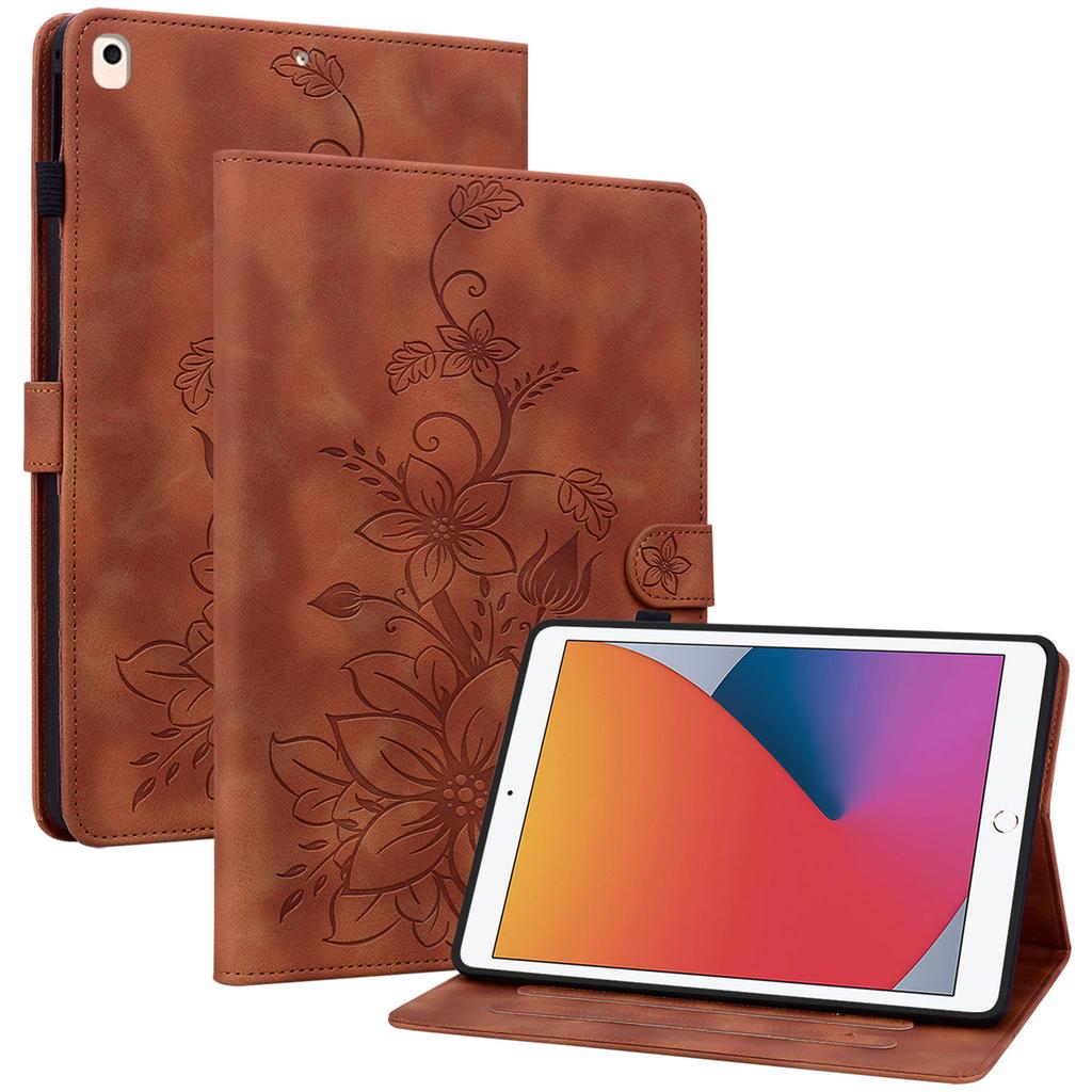 Для iPad 10.2 (2021)/(2019)/(2020) Защитный чехол Противоударный Оттиск PU кожа Обложка для планшета