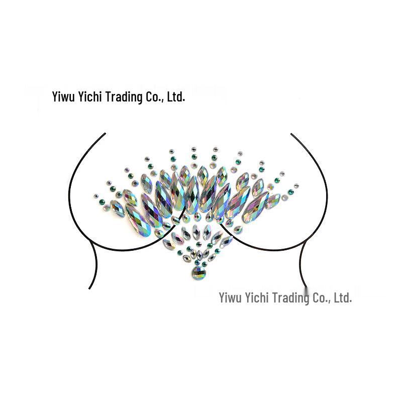 Блестящие тату-наклейки для макияжа и украшения груди на карнавал