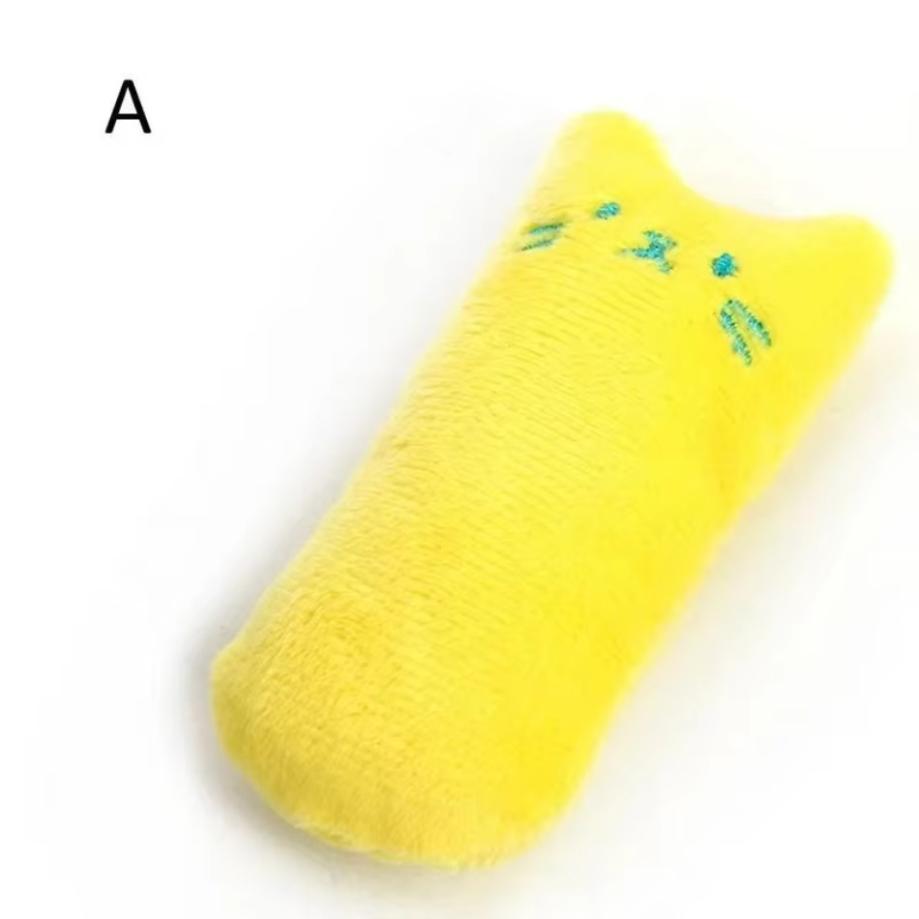 1 Pcs Environmentally Friendly Cotton Catnip Plush Toy Durable Interactive Thumb Toy Pet Box Toy Bite-resistant Pet Accessories