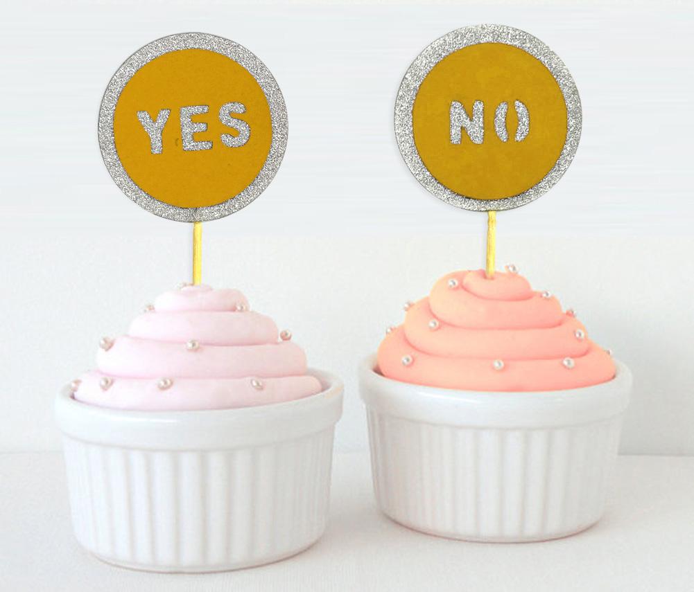Дарлинг Сувенир| Да или нет топперы для кексов | Украшения для праздничных десертов - упаковка