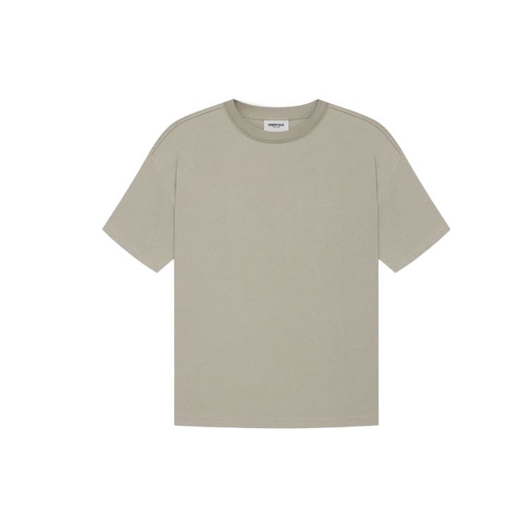 Fear of God Essentials Футболка с коротким рукавом и логотипом, унисекс, топ, цвет мха, FOG-SS21-584