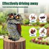 1/2Pcs Creativity Solar Owl Garden Resin Owl Statue Waterproof Solar Owl Decor with Rotating Head Outdoor Yard Bird Repellent