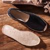 Для пожилых людей Легкие парусиновые туфли с характером Ленивые туфли Слипоны Мужские Дышащие Удобные Толстая подошва Льняные туфли Мягкие туфли