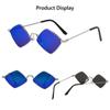 Trendy Small UV Protection Film Metal Men's Shades Sun Glasses Women's Sunglasses Diamond Shape