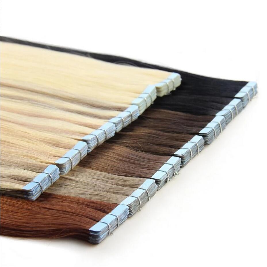 Человеческие волосы, прямые наращивание волос из искусственной кожи, 2,5 г/шт., 25 г/упак. 45/50/55/60 см