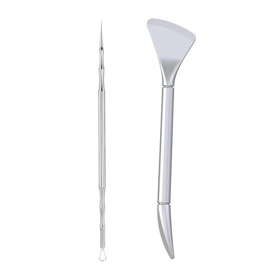 Набор для удаления черных точек Yousheng Pore Cleaning Kit из нержавеющей стали с двумя головками для удаления прыщей, угрей, белых угрей, пятен, комедонов