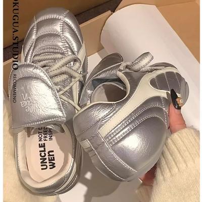 Обувь Dexun женская 2025 весна новая женская обувь ретро на плоской подошве обувь Форреста Гампа шлепанцы повседневная спортивная обувь маленькие белые туфли