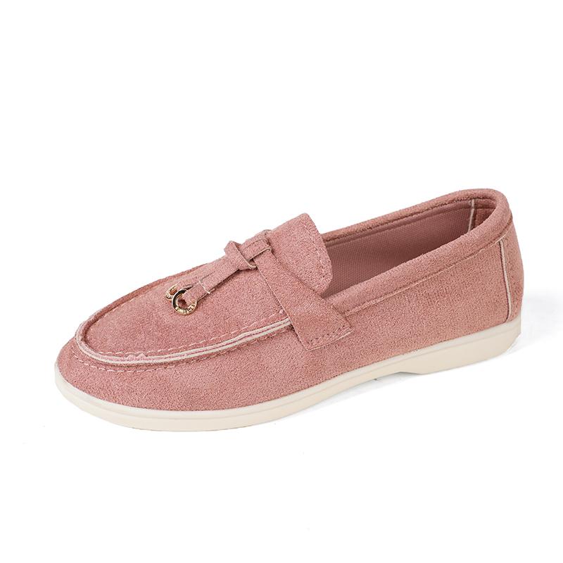 2024 Autumn Casual Flat Shoes for Women Platform Suede Loafers Female Comfortable Soft Sole Single Shoes Ladies Walking Non Slip Shoe