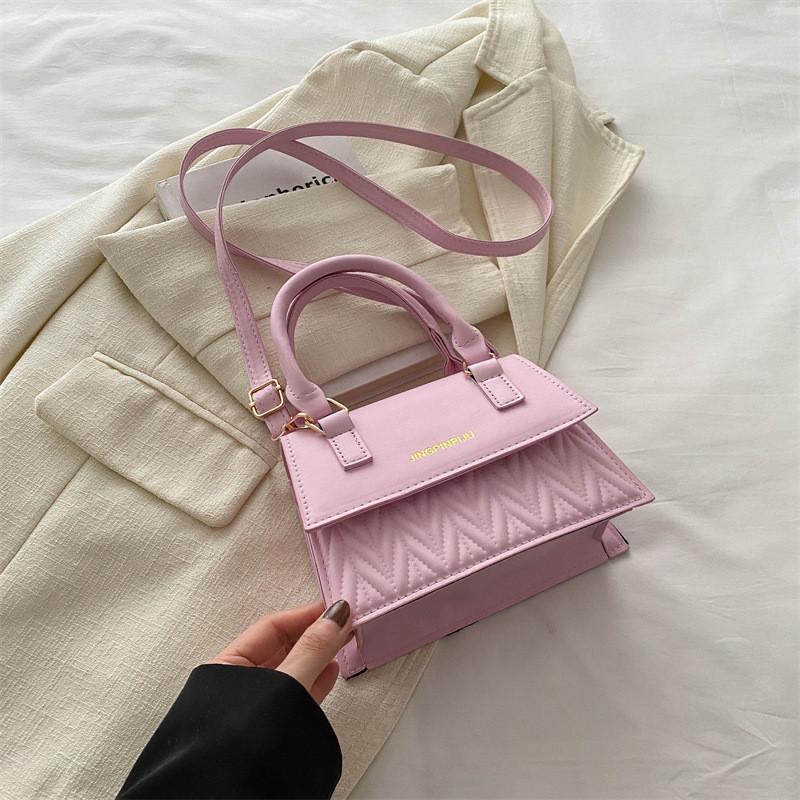 Stylish 2024 Spring Korean Vintage Casual Handbag In Black Khaki Orange Green And Pink Colors