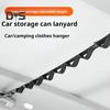 Автомобильная вешалка для одежды, нейлоновая плетеная, регулируемая длина, автомобильная дорожная бельевая веревка, прочный гибкий автомобильный органайзер для небольших автомобилей, фургонов, отелей, использования на открытом воздухе