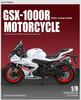 1/9 Suzuki GSX-1000R Diecast Motorcycle Model Toys for Boys Kids Gifts