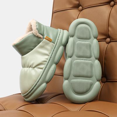 Мода Comwarm Новые водонепроницаемые зимние ботинки Модные туфли на мягкой подошве и платформе Зимние теплые домашние плюшевые туфли с поддержкой свода стопы Нескользящие ботинки