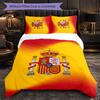 Spain football Pattern 3 Pieces Bedding Set Soft Microfiber Duvet Cover with Pillow Cases for Bedroom