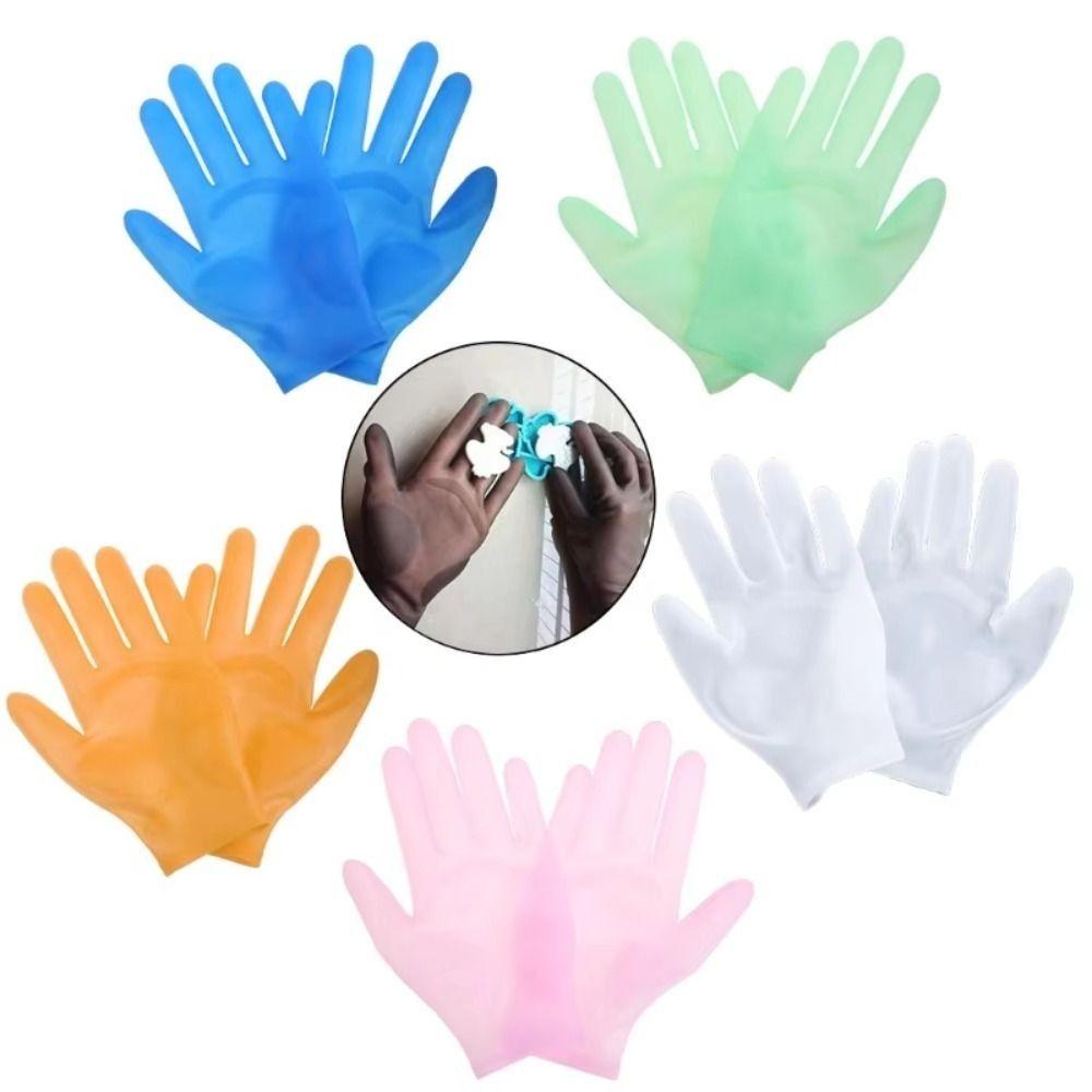 1Pair Waterproof Moisturizing Gloves Reusable Dishwashing Gloves Cleaning Gloves Exfoliating