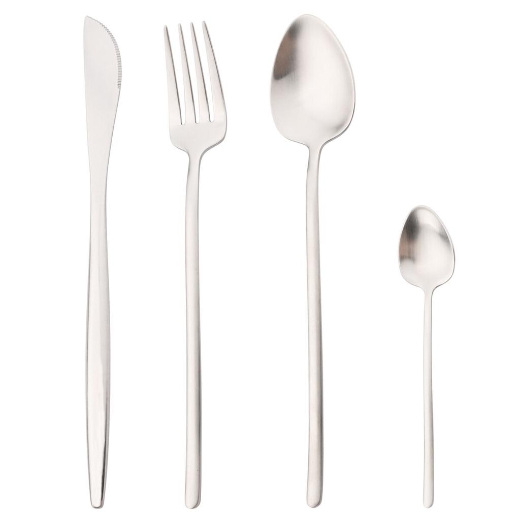 Matte Gold Stainless Steel Dinnerware Cutlery Set Dinner Knife Forks Coffee Spoon Silverware Kitchen Flatware Tableware Sets