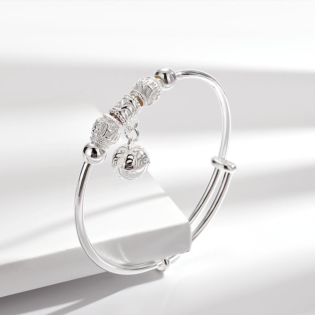 Новый браслет «Дворцовый колокольчик», который я унаследовал, браслет «Колокольчик любви», белый серебряный браслет с медным покрытием, подарок на день рождения