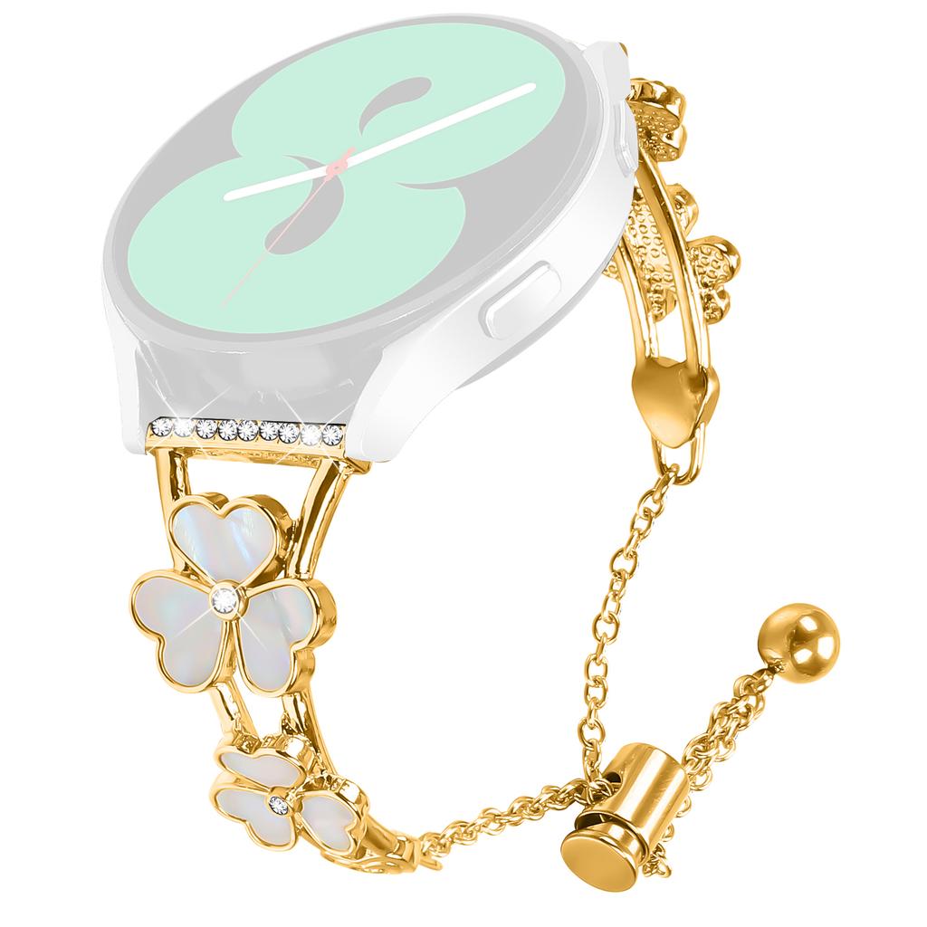 For Coros Pace 2 Watchband Heart Clover Decor Zinc Alloy Metal Strap