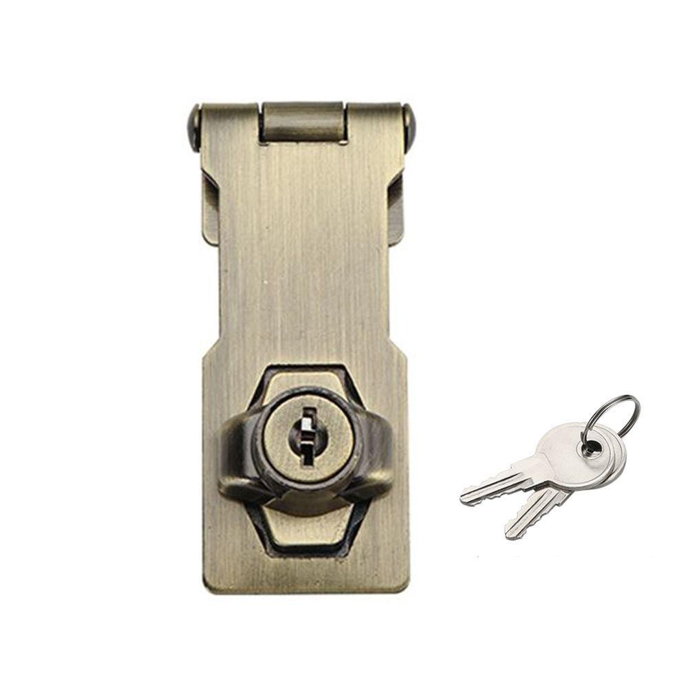 Buckle Zinc Alloy Burglarproof Cupboard Cabinet Keyed Hasp Lock Drawer Door Lock