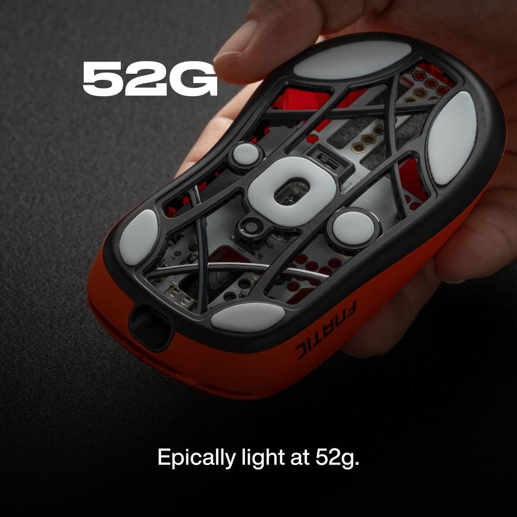 Fnatic Gear Fnatic X LAMZU THORN 4K Special Edition Gaming Mouse MS692 Orange X Black with 4000Hz Polling Rate and Sensor Professional-Grade