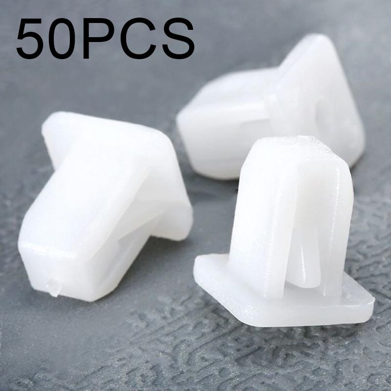 50pcs Square Fasteners Retainer Fender Car Door Trim Panel Push Rivet Clips