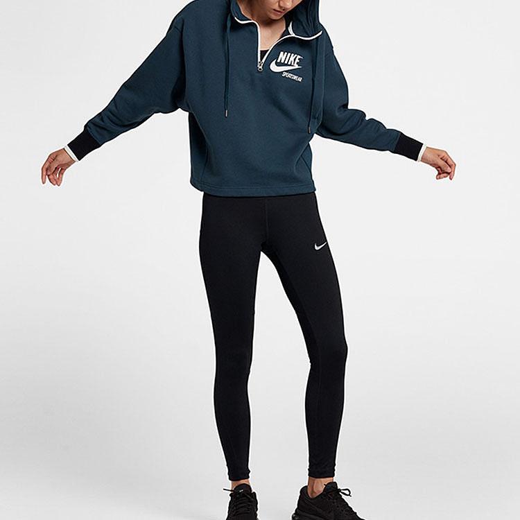 Nike Power Running Tights женские леггинсы черные светоотражающие-серебристые 938671-011