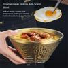 304 Stainless Steel Salad Mixing Bowl Double Layer Ice Shaved Bowl Thicken Ice Cream Bowl  Rice
